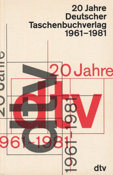  20 JAHRE DEUTSCHER TASCHENBUCH VERLAG 1961-1981. Eine Dokumentation. 