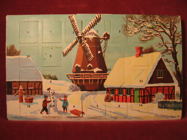 Nygaard, S.:  Adventskalender als Postklappkarte. 