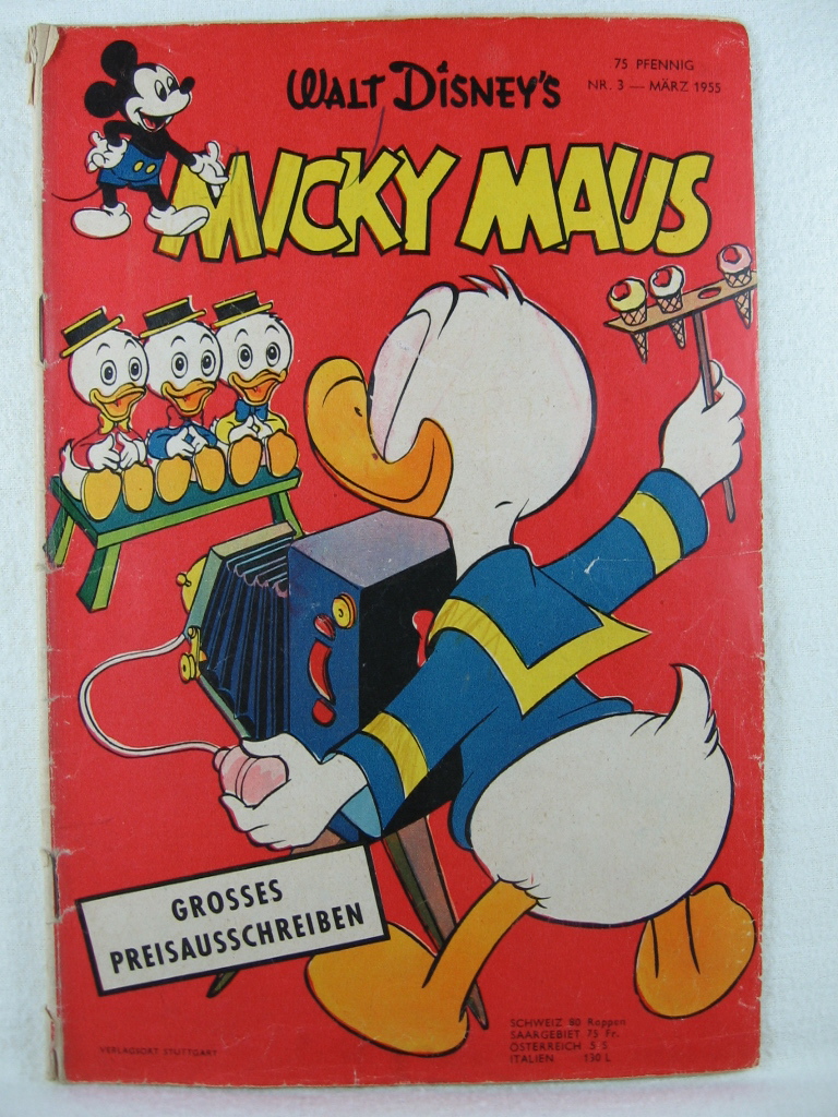Disney, Walt:  Micky Maus. 5. Jahrgang, Heft 3, Januar 1955.. 