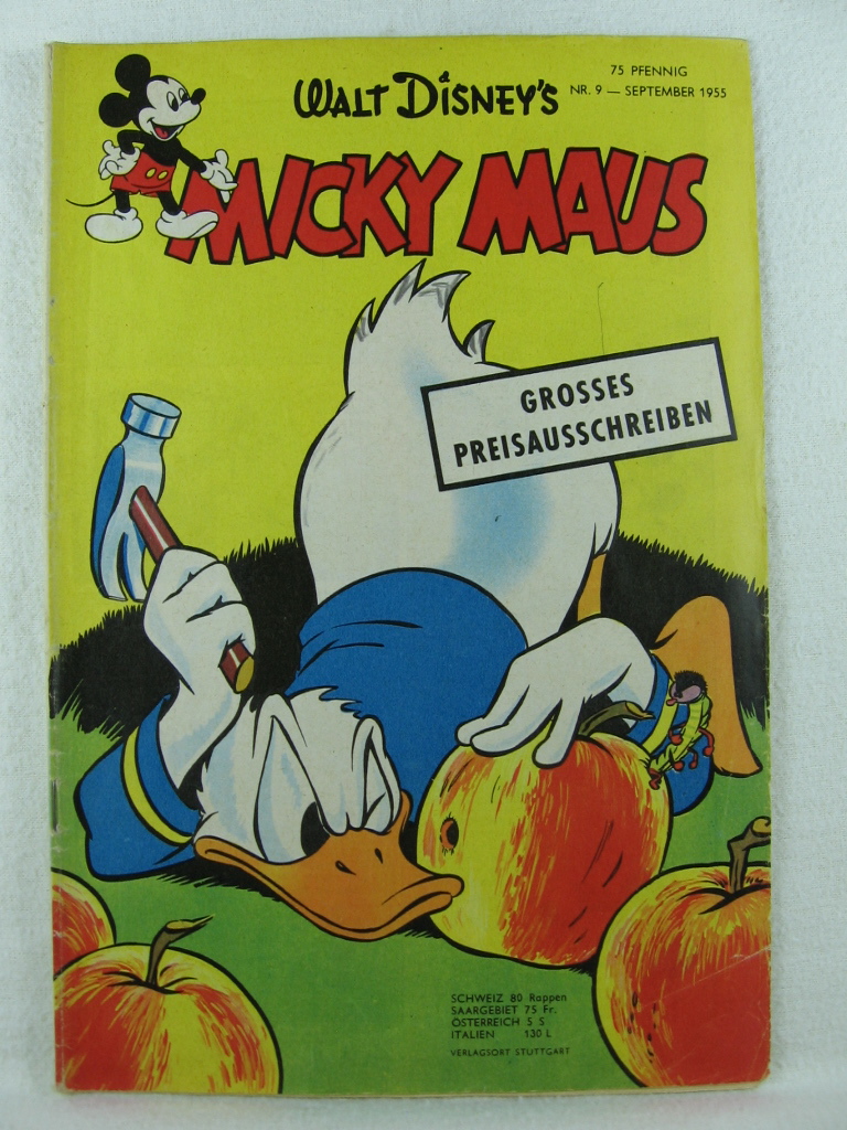Disney, Walt:  Micky Maus. 5. Jahrgang, Heft 8, Januar 1955.. 