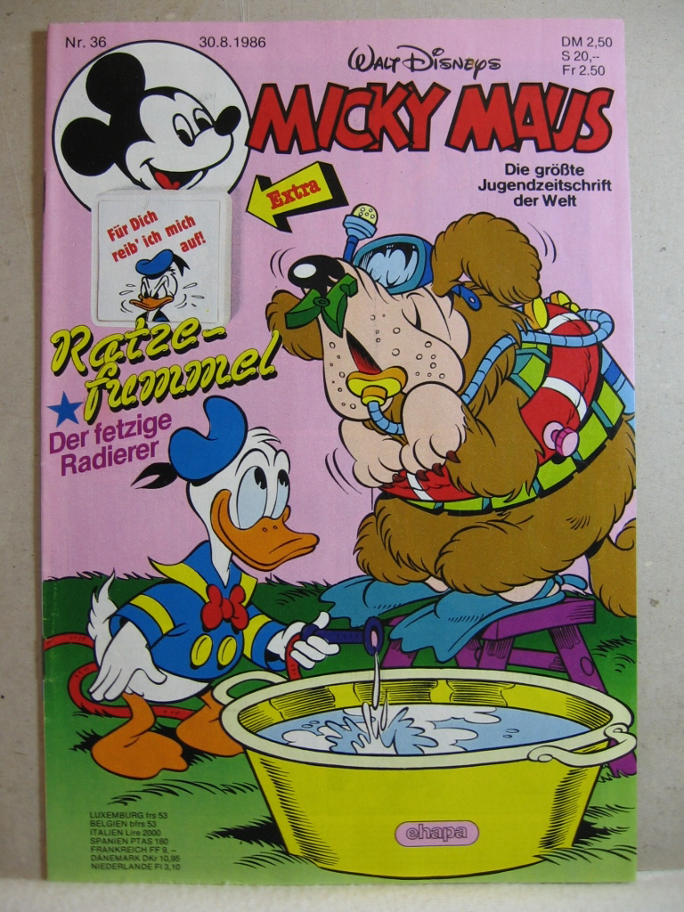 Disney, Walt:  Micky Maus. 1986, Heft 36. 
