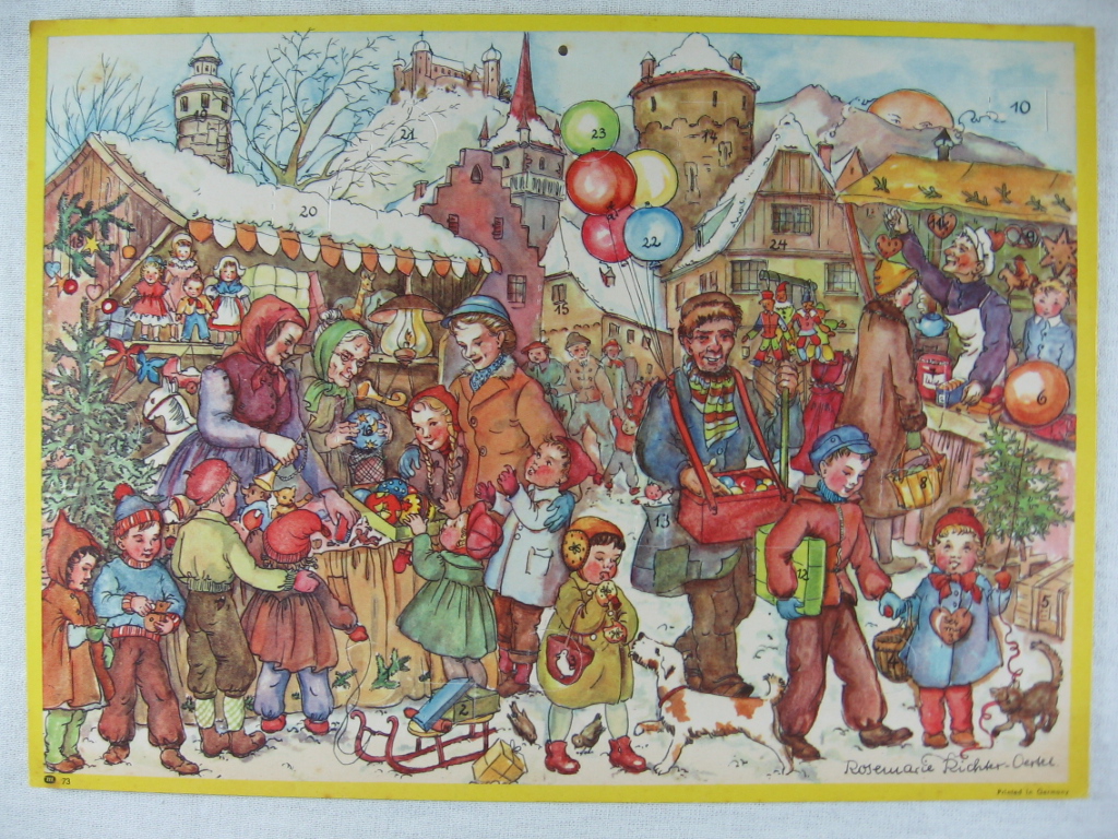Richter - Oertel, Rosemarie:  Adventskalender: Weihnachtsmarkt. 