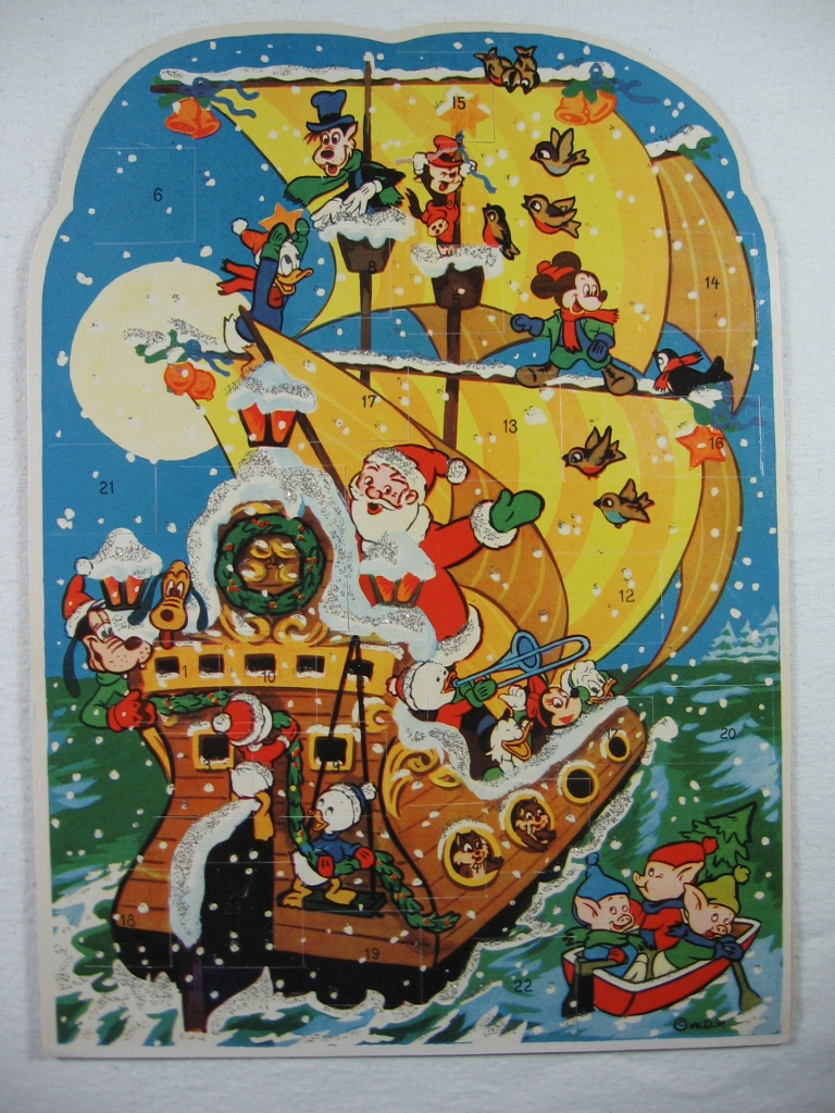 Disney, Walt:  Adventskalender: Micky Maus und seine Freunde mit dem Weihnachtsmann auf hoher See. 