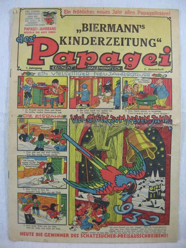   Der Papagei. 7. Jahrgang, 1. Januarheft. Biermanns Kinderzeitung. 