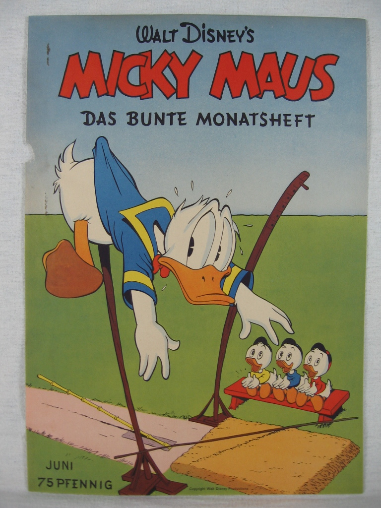 Disney, Walt:  Micky Maus Ankündigungsplakat für Heft 6, 1954. 