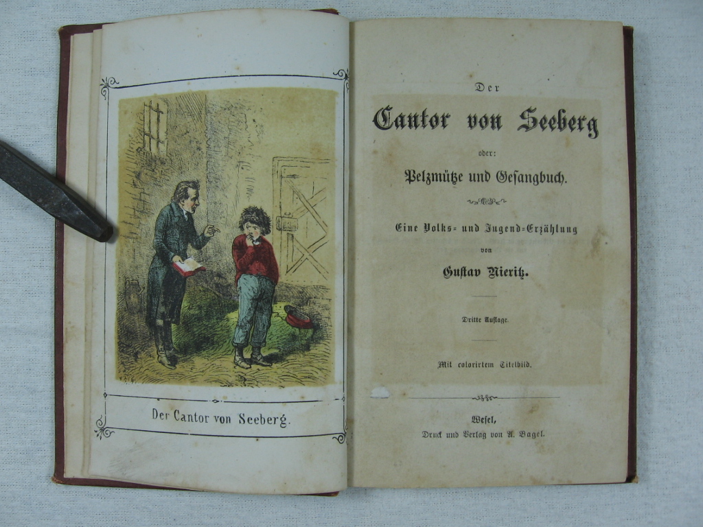 Nieritz, Gustav:  Der Cantor von Seeberg oder: Pelzmütze und Gesangbuch. Eine Volks- und Jugenderzählung. 