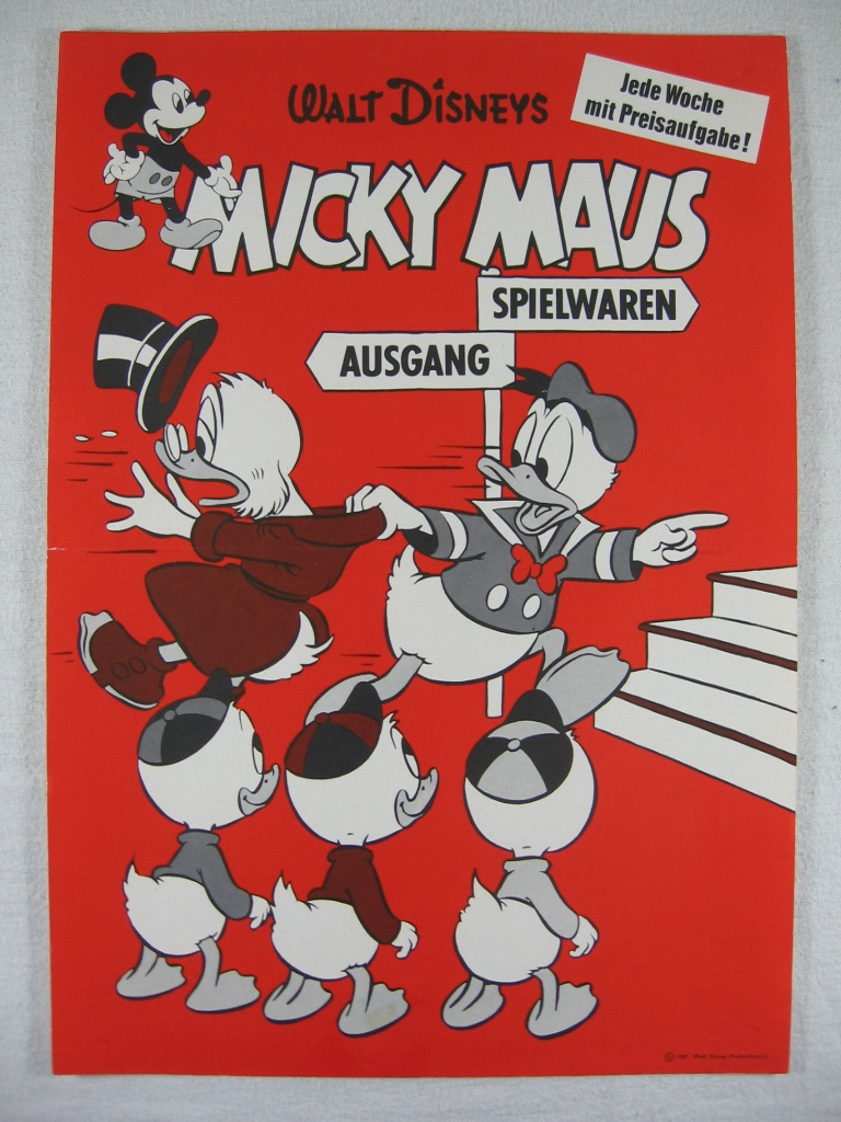 Disney, Walt:  Micky Maus Ankündigungsplakat für Heft 50, 1961. 