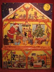   Adventskalender zum Selbstbefllen " Weihnachtsmann beschenkt die Kinder ". 