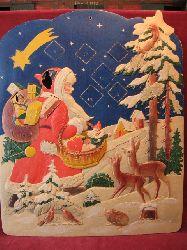   Adventskalender aus Prgepappe " Weihnachtsmann ". 