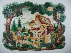   Adventskalender aus Prgepappe: Hnsel und Gretel. 