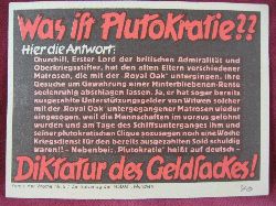   NS-Propagandazettel: Parole der Woche Nr. 6, (1940): Was ist Plutokratie? 