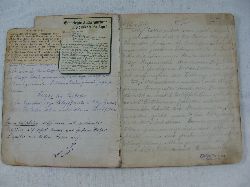   Kochbuch Backbuch handgeschrieben. 