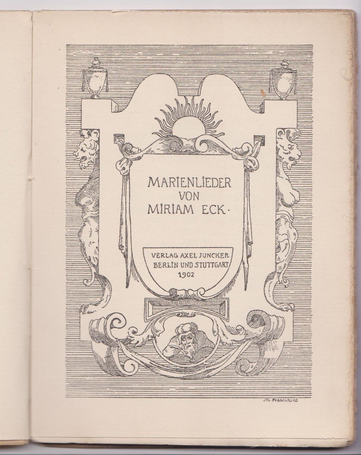 ECK, Miriam:  Marien-Lieder. Buchschmuck von Max Fröhlich. 