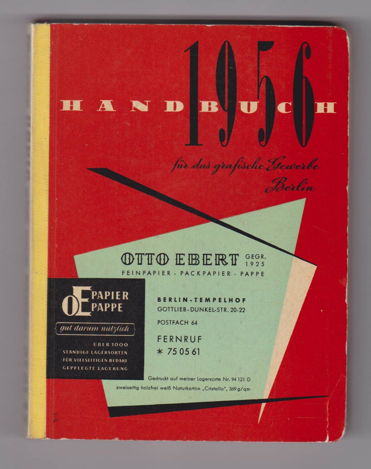   Handbuch für das grafische Gewerbe Berlin. 1956. 