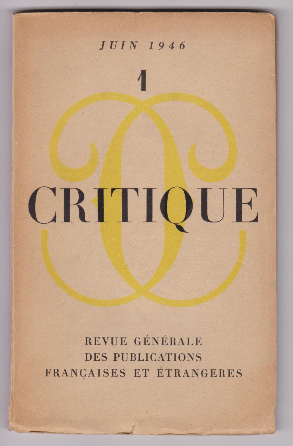 BATAILLE, Georges (directeur):  CRITIQUE. Revue Générale des Publications Francaises et Étrangères. Revue mensuelle. Konvolut von 41 Heften 1946 - 1969. Bundle of 41 issues 1946 -1969. 