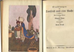 ERNST, Paul (Hrsg.):  Erzählungen aus Tausend und eine Nacht. Mit 20 farbigen Bildern von Edmund Dulac. 