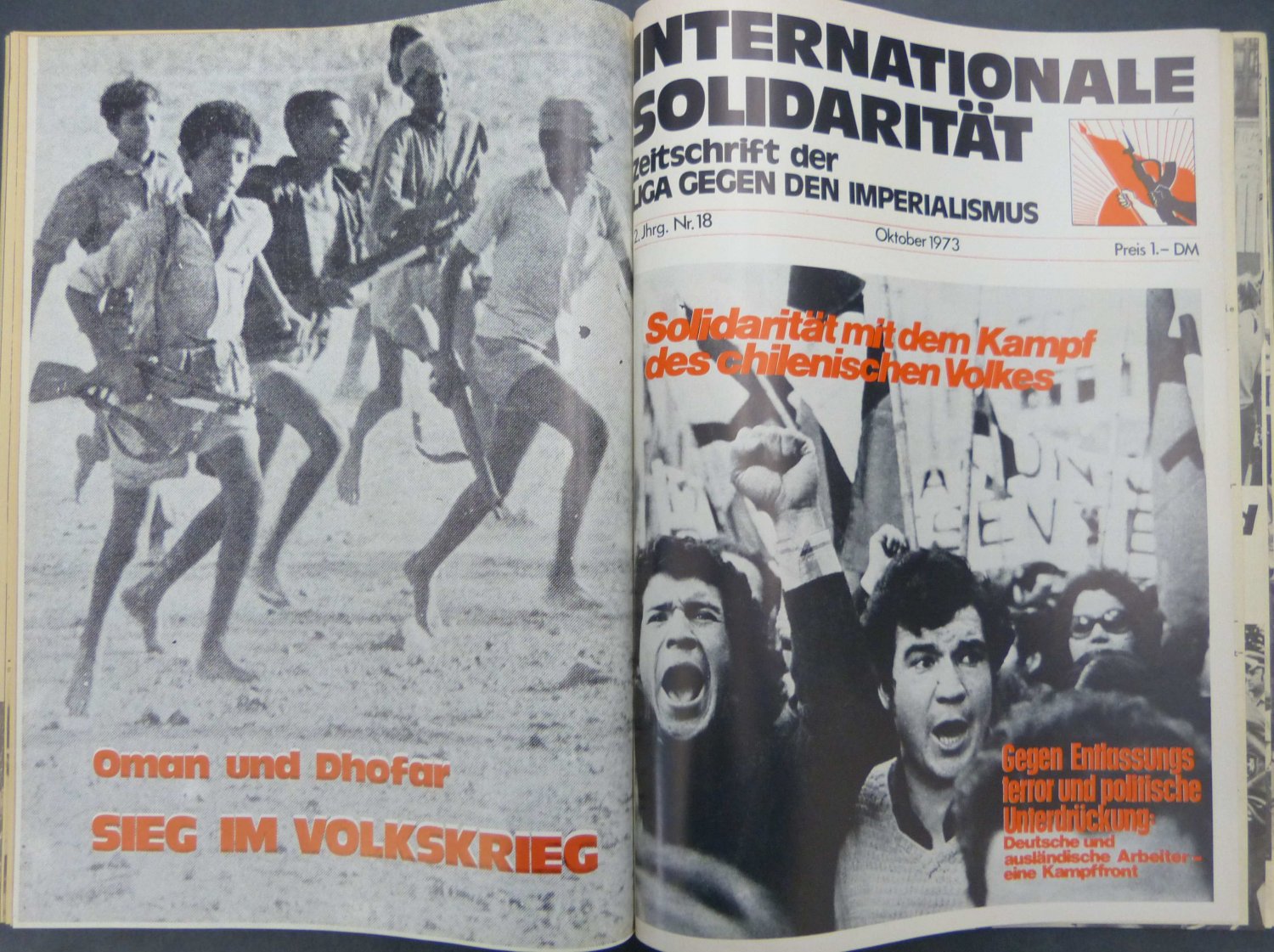 Liga gegen den Imperialismus:  Internationale Solidarität. Zeitschrift der Liga gegen den Imperialismus. Sammelband 1973. 2. Jahrgang, Nr. 9 (Januar) bis Nr. 20 (Dezember) 