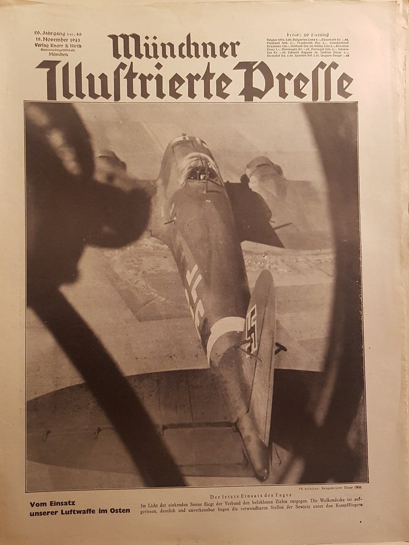 SEYBOTH, Hermann (Schriftleiter):  Münchner Illustrierte Presse. Nummer 46, 18. November 1943. Vom Einsatz unserer Luftwaffe im Osten. 