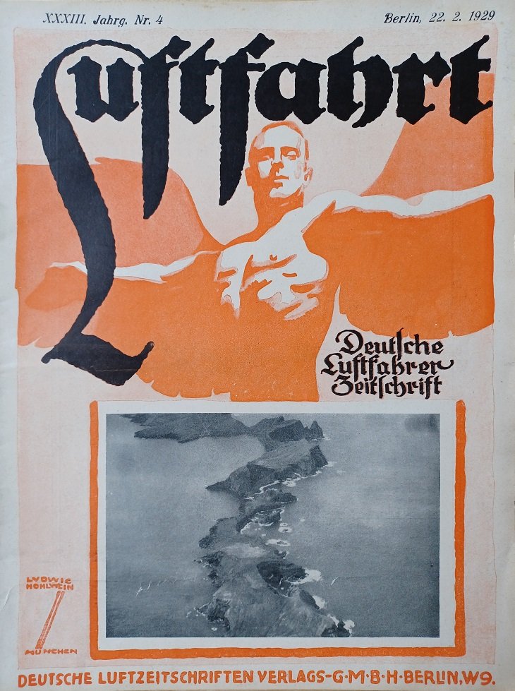 PETSCHOW, Robert (Schriftleiter):  Luftfahrt. Deutsche Luftfahrer Zeitschrift. Nr. 4, 22. Februar 1929. Zeitschrift für das Gesamtgebiet der Luftfahrt. 