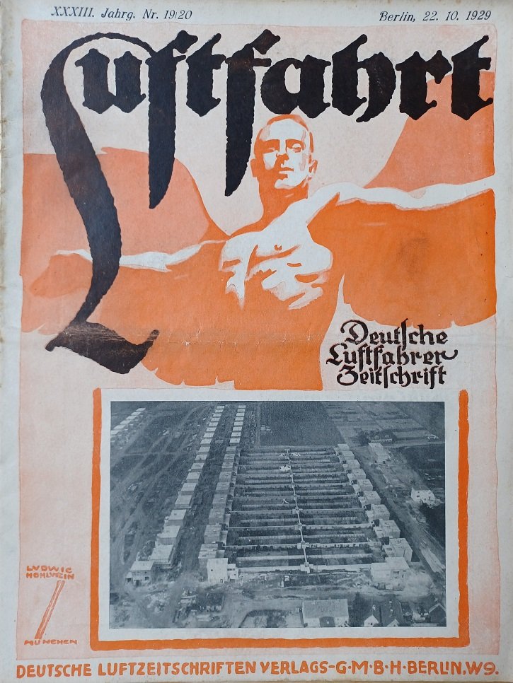 PETSCHOW, Robert (Schriftleiter):  Luftfahrt. Deutsche Luftfahrer Zeitschrift. Nr. 19/20, 22. Oktober 1929. Zeitschrift für das Gesamtgebiet der Luftfahrt. 