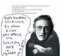 ROTERS, Eberhard. -  Autograph.  in: DADA in Europa. Rede gehalten anlsslich der Erffnung der DADA-Ausstellung der Stdtischen Galerie von E.Roters. 