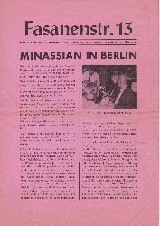 MINASSIAN, Leone / Galerie SPRINGER:  Fasanenstr.13 - (Mitteilungsblatt der) Galerie Springer... Nr.1.  Mrz 1968. (Ausstellung) Minassian. 