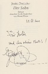 DURLACHER, Jessica:  Der Sohn. Roman. (Mit Widmung und Signatur der Autorin!). 