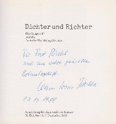 RICHTER, Hans Werner (Widmung) in:  Dichter und Richter. Die Gruppe 47 und die deutsche Nachkriegsliteratur. Ausstellung. 