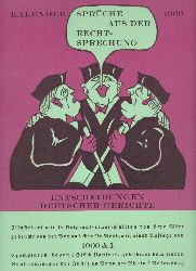 WITT, Uwe:  Kalender 1969. Sprche aus der Rechtsprechung. Entscheidungen deutscher Gerichte.  Illustriert mit 13 Original-Linolschnitten von Uwe Witt. (Signiert vom Knstler!). 