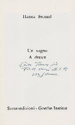 FRENZEL, Hanna:  Un sogno. A dream. (With dedication and signature of the artist!). 