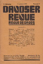   Davoser Revue. Revue De Davos. II. Jahrgang, Nummer 4, 15. Januar 1927. Zeitschrift fr Literatur, Wissenschaft, Kunst und Sport. 