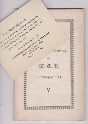   WTB. Vom 75. Geburtstag des W. T. B. 27. November 1924. 