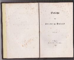 BOBRIK, Friedrich:  Gedichte. Einfhrung: Karl Rosenkranz. Biographisches Vorwort des Herausgebers Friedrich von Wichert. 