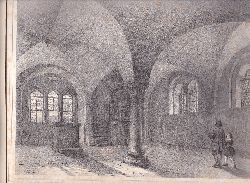   Kapelle auf der Wartburg. Original-Lithographie. Bildunterschrift: gez. v. Sprosse. gedr. b. Pnicke & Sohn, Leipzig. lith. v. Schlick. 