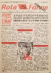 Kommunistischer Arbeiterbund Deutschlands (Herausgeber):  Rote Fahne. Zentralorgan des Kommunistischen Arbeiterbundes Deutschlands. Extrablatt 1. Mai 1974. Original-Zeitung. (Sonderausgabe). 