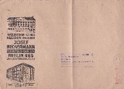 Neckermann Grossversandhaus Berlin (Herausgeber):  3 Original-Briefumschlge des Versandhandels aus den Jahren 1939-1940. Neckermann Grossversandhaus. Berlin N 65, Utrechter Strae 25-27. 