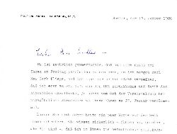 BARING, Arnulf:  Brief des Zeithistorikers und Publizisten Arnulf Baring an den Verleger Wolf Jobst Siedler. Original-Brief im Umfeld des 60. Geburtstags Siedlers im Jahr 1986. 