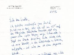 GLOTZ, Peter:  Brief des SPD-Politikers und Publizisten Peter Glotz an den Verleger Wolf Jobst Siedler. Original-Brief im Umfeld des 60. Geburtstags Siedlers im Jahr 1986. 