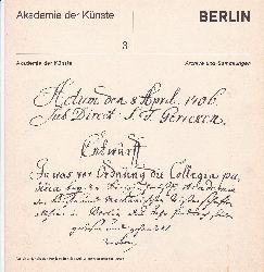 Akademie der Knste, Berlin/West (Herausgeber):  Akademie der Knste 3. Archive und Sammlungen. Text: Walter Huder (Leiter des Archivs) / Redaktion: Kyra Stromberg. 