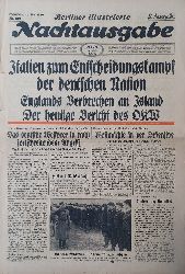 NIESELT, Walter (Hauptschriftleiter):  Berliner illustrierte Nachtausgabe. Nr. 109. Sonnabend, 11. Mai 1940. 2. Ausgabe. 