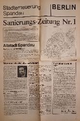 Bezirksamt Spandau, Westberlin (Herausgeber):  Stadterneuerung Spandau. Sanierungs-Zeitung Nr. 1, 1977. Altstadt Spandau. Das Herz mu gesund bleiben! 