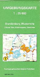 Kartographischer Dienst Potsdam (Herausgeber):  Brandenburg, Wusterwitz, Plauer See, Breitlingsee, Beetzsee. Umgebungskarte 1 : 25000. 
