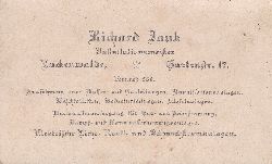 JANK, Richard (Herausgeber):  Richard Jank, Installationsmeister. Luckenwalde, Gartenstr. 17. (Original-Firmenwerbung). 
